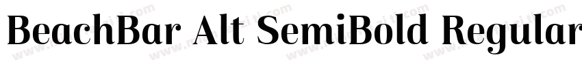 BeachBar Alt SemiBold Regular字体转换